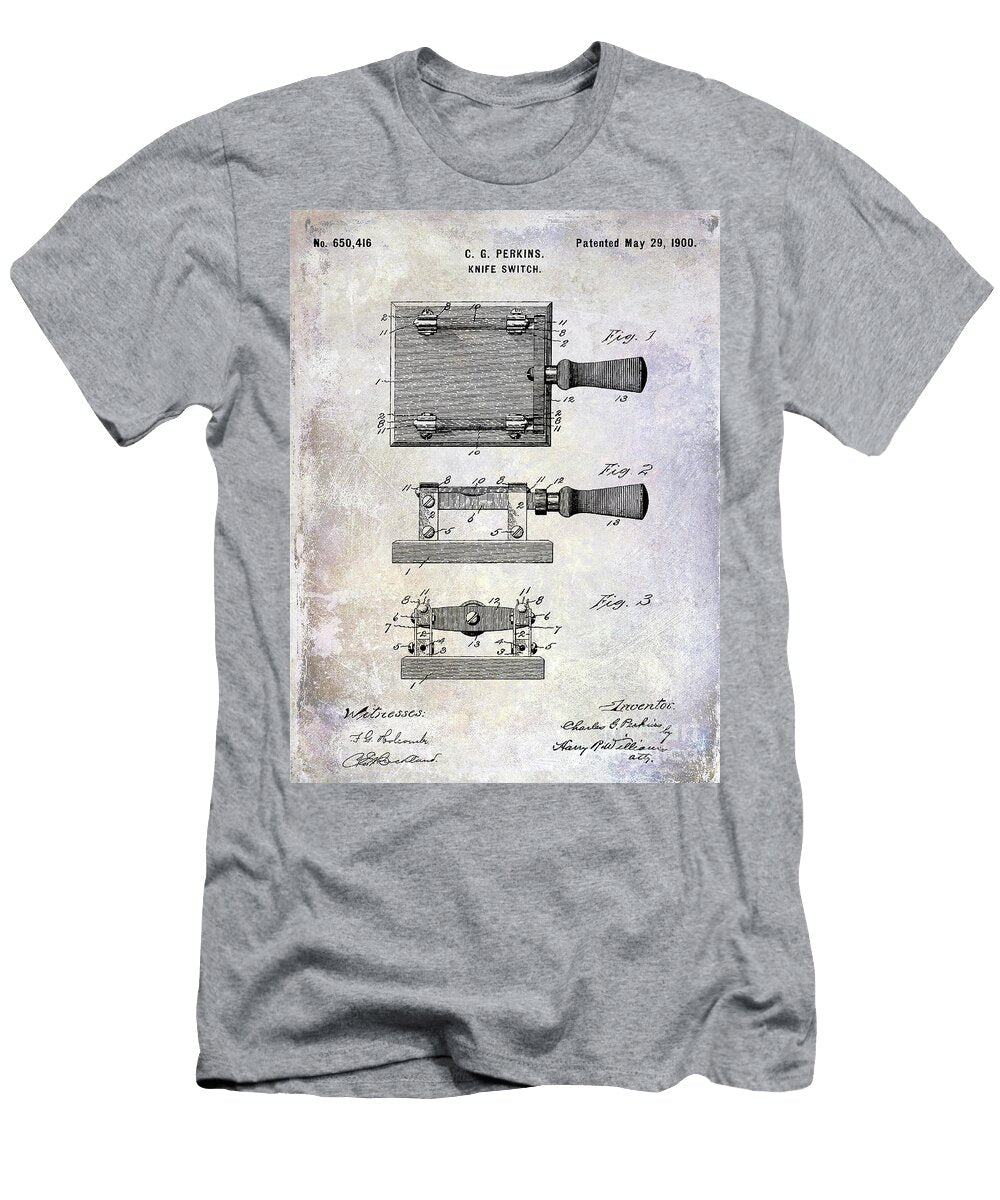 1 1900 Knife Switch Patent Jon Neidert T-Shirt