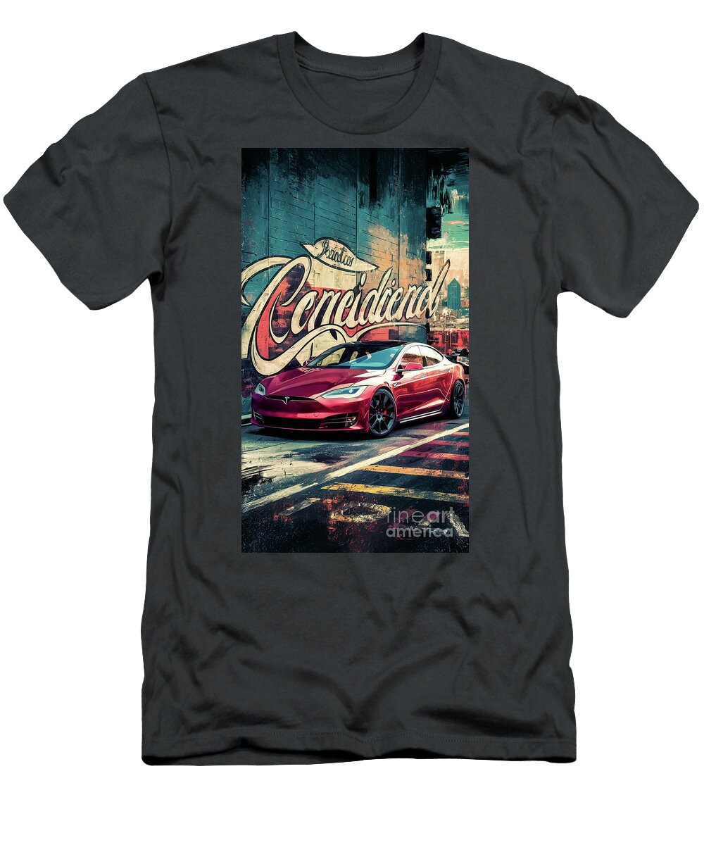 1 2017 Tesla Model S P100d Lisa Sandra T-Shirt