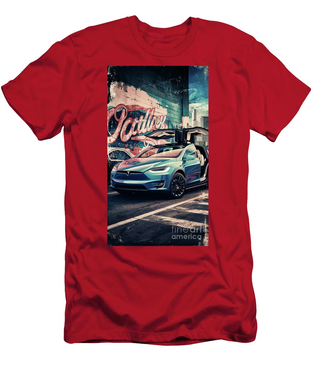 1 2017 Tesla Model X Lisa Sandra T-Shirt