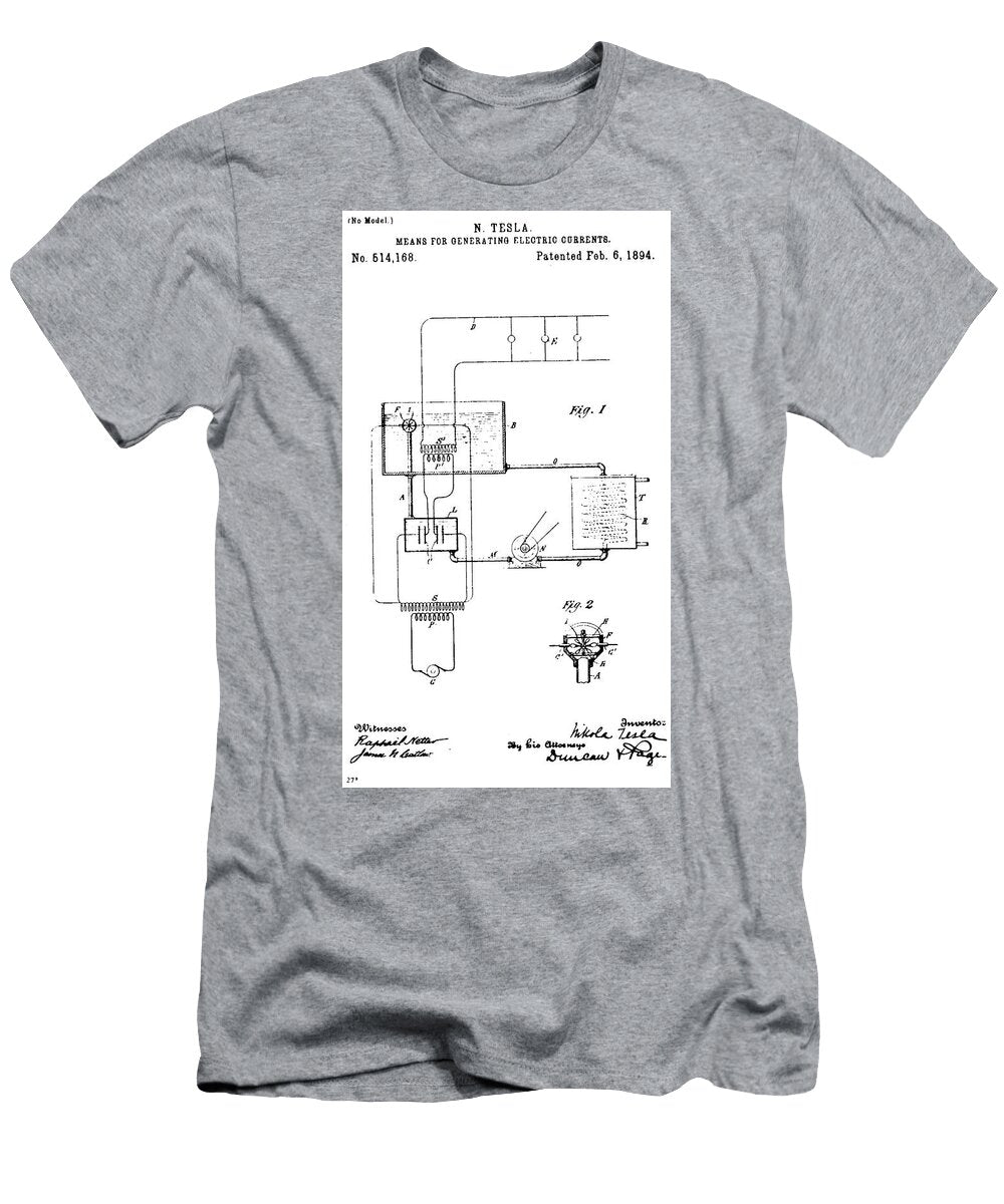 124 Nikola Tesla Patent Nikola Tesla T-Shirt