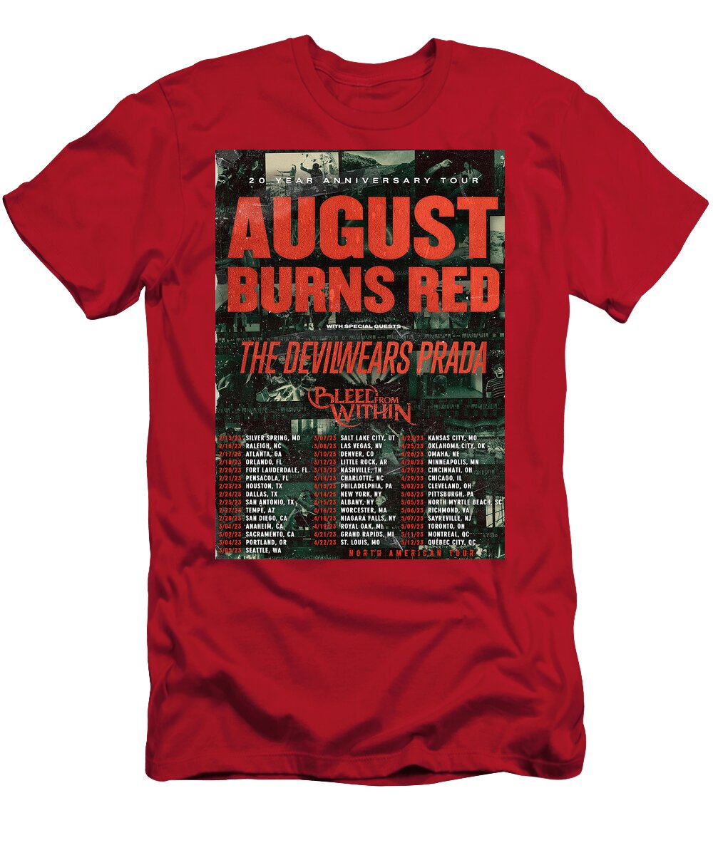 August Burns Red 20 Years Anniversary Tour Date 2023 Sk78 Sarah Kusuma T-Shirt