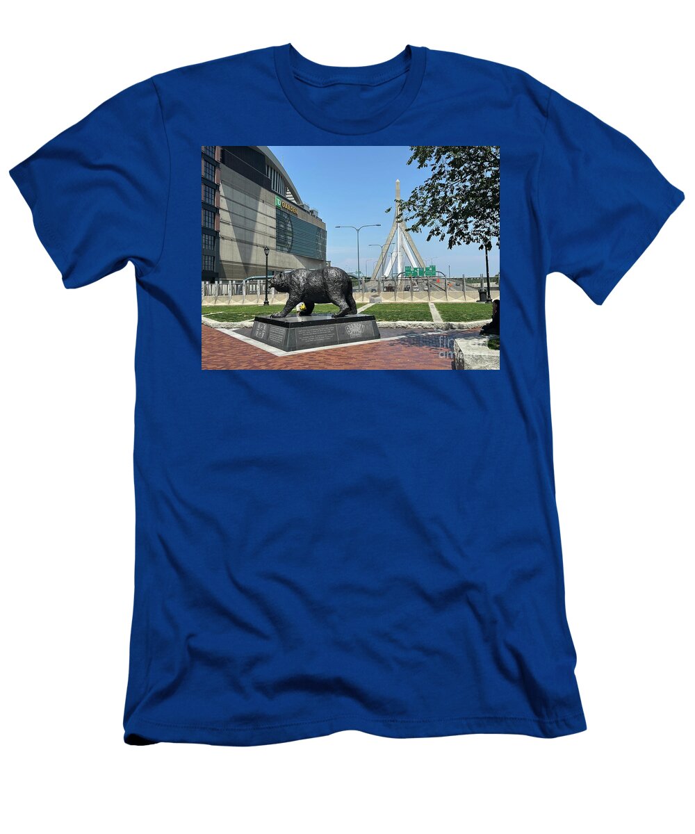 Boston Td Garden Arena and Bunker Hill Bridge Andrew Rodgers T-Shirt