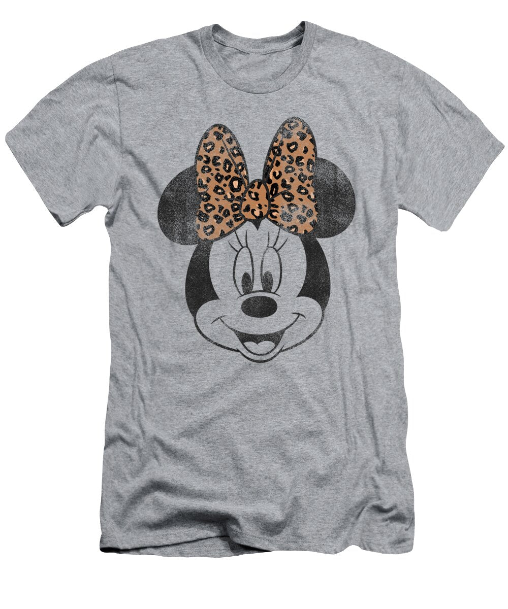 Disney Mickey and Friends Minnie Mouse Leopard Bow Portrait Kirynv Conni T-Shirt