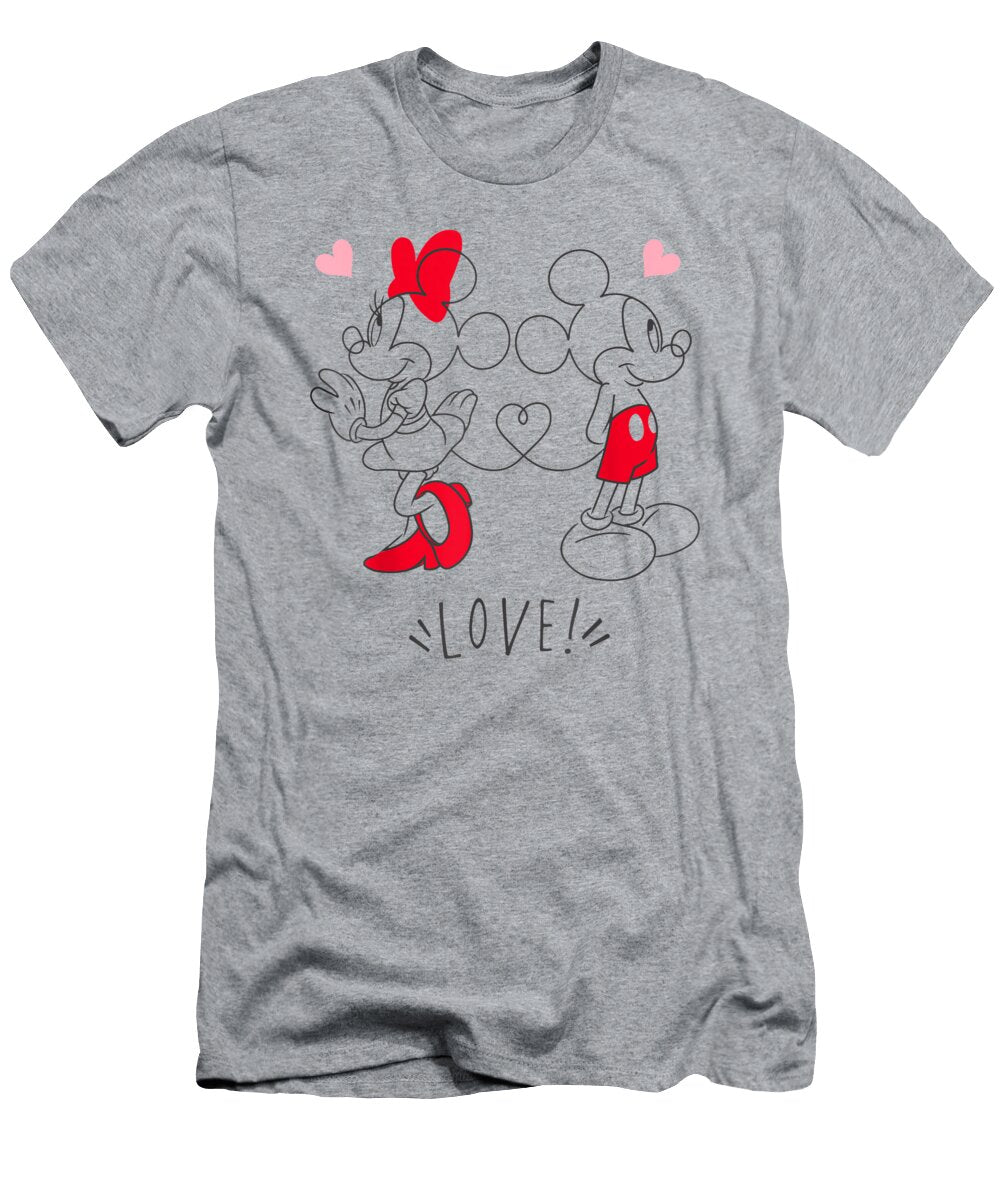 Disney Mickey and Minnie Love Hearts Coltov Ajuni T-Shirt
