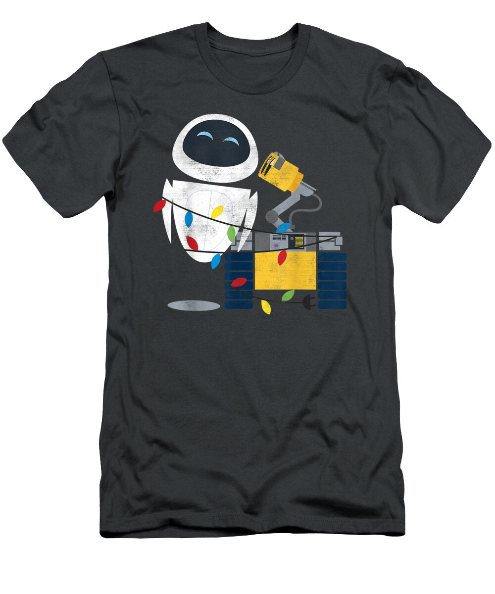 Disney Pixar Walle Eve Christmas Light Wrap Graphic Makaij Phoen T-Shirt