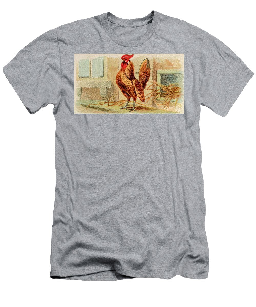 Gold Laced Bantam Chicken Vintage Animal Illustration Picked and Shared T-Shirt