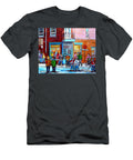 Montreal Winter Scene Bicycles and Hockey At Wilenskys Lunch Counter Canadian Art Carole Spandau Carole Spandau T-Shirt