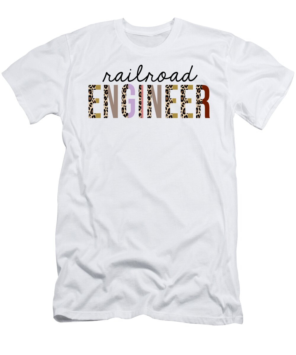 Railroad Engineer Leopard Print Funny Jensen Cena T-Shirt