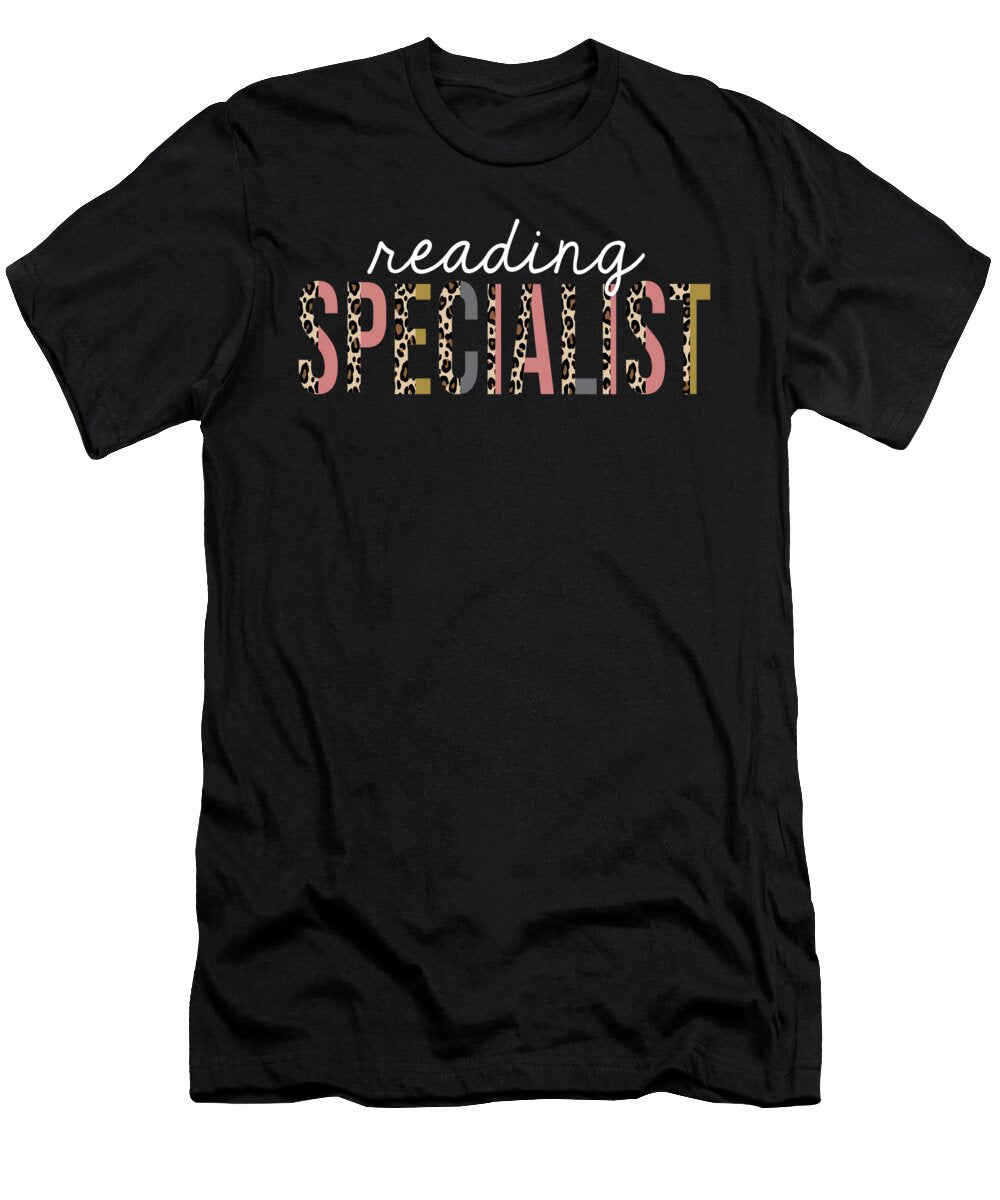 Reading Specialist Leopard Print Funny Appreciation Jensen Cena T-Shirt