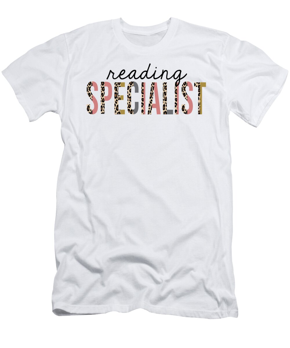 Reading Specialist Leopard Print Funny Jensen Cena T-Shirt