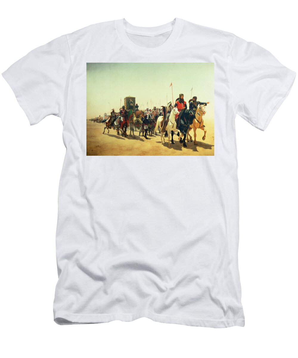 Richard Coeur De Lion on His Way to Jerusalem James William Glass T-Shirt