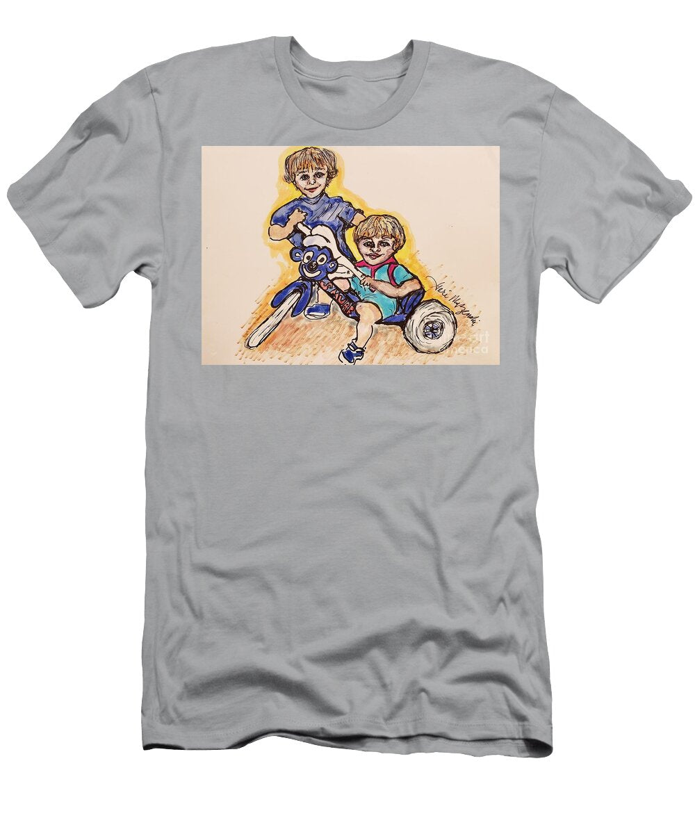 Sharing the Big Wheels Geraldine Myszenski T-Shirt