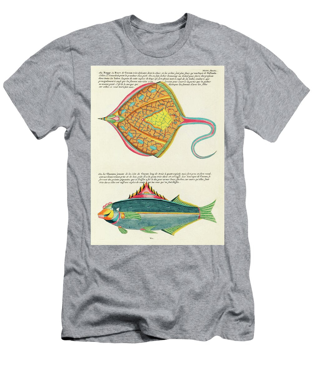 Vintage Whimsical Fish and Marine Life Illustration By Louis Renard Le Chameau Jeaune Ray Fish Louis Renard T-Shirt